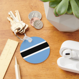 Botswana flag keychain
