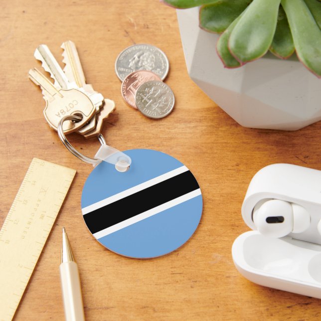 Botswana flag keychain (Desk)