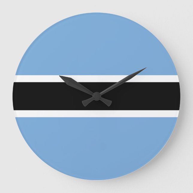 Botswana Flag Large Clock (Front)