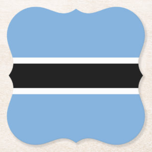 Botswana Flag Paper Coaster
