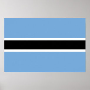 Botswana Flag Poster
