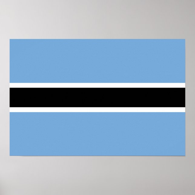 Botswana Flag Poster (Front)