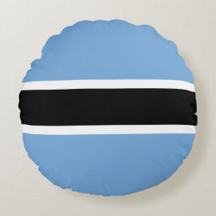 Botswana Flag Round Pillow