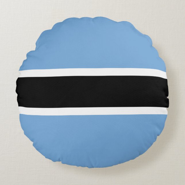 Botswana Flag Round Pillow (Front)