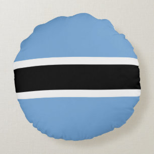 Botswana flag round pillow
