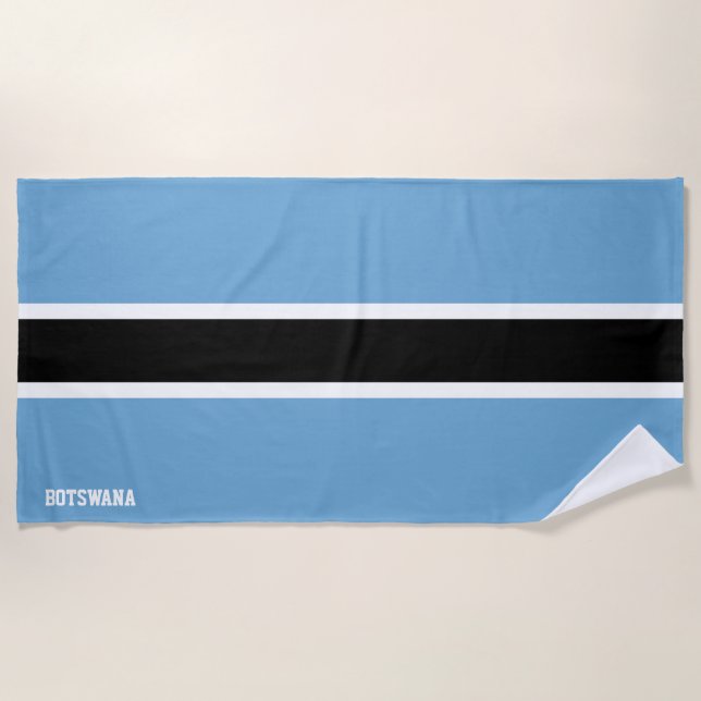 Botswana Flag Splendid Patriotic Beach Towel (Front)