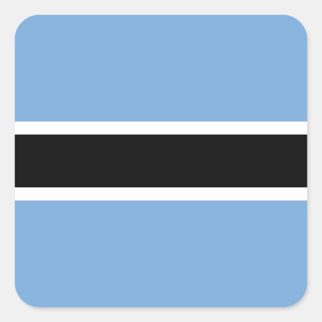 Botswana Flag Square Sticker (Front)