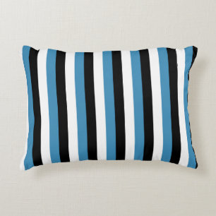 botswana flag stripes country pattern symbol white accent pillow