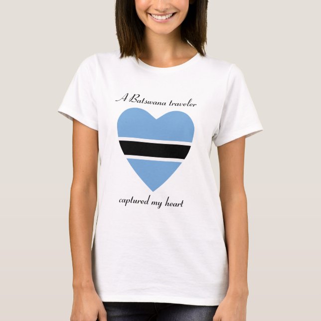 Botswana Flag Sweetheart T-Shirt (Front)