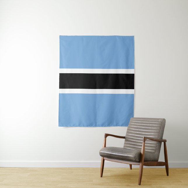 Botswana flag tapestry (In Situ)