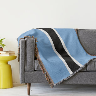 Botswana flag throw blanket