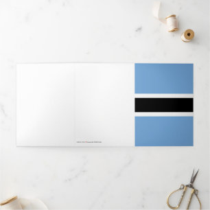 Botswana flag Tri-Fold card