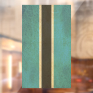 Botswana Flag Vintage Design Window Cling