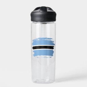 Botswana flag water bottle