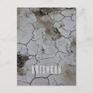 Botswana Landscape Salt Pans Cracked Dry Mud Postcard