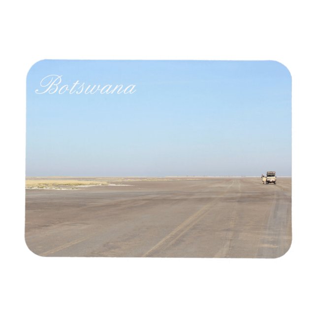 Botswana Landscape Salt Pans Savannah Magnet (Horizontal)