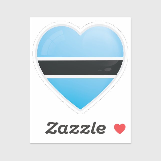 Botswana Love Flag  (Sheet)