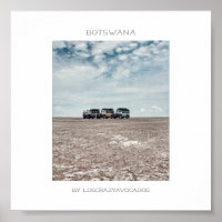 Botswana Makgadikgadi Salt Pans Voiture Poster