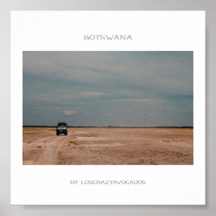 Botswana Makgadikgadi Salt Pans Voiture Poster