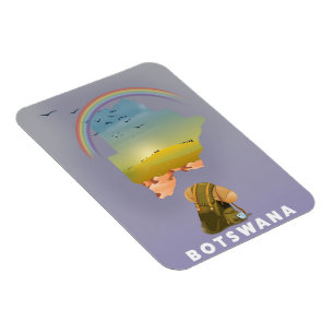 Botswana map magnet