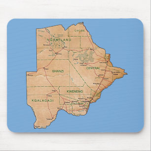 Botswana Map Mousepad