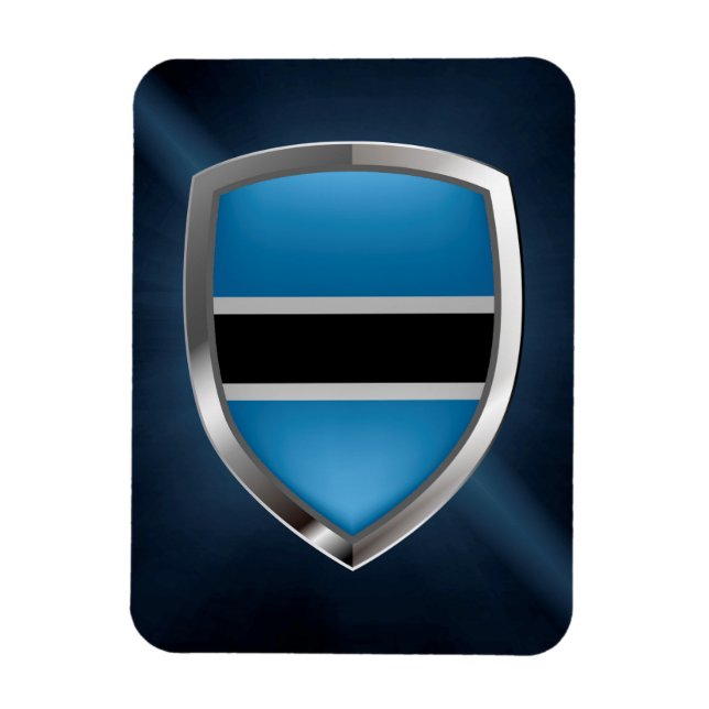 Botswana Mettalic Emblem Magnet (Vertical)