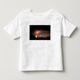 Botswana, Moremi Game Reserve, Lightning fills Toddler T-shirt
