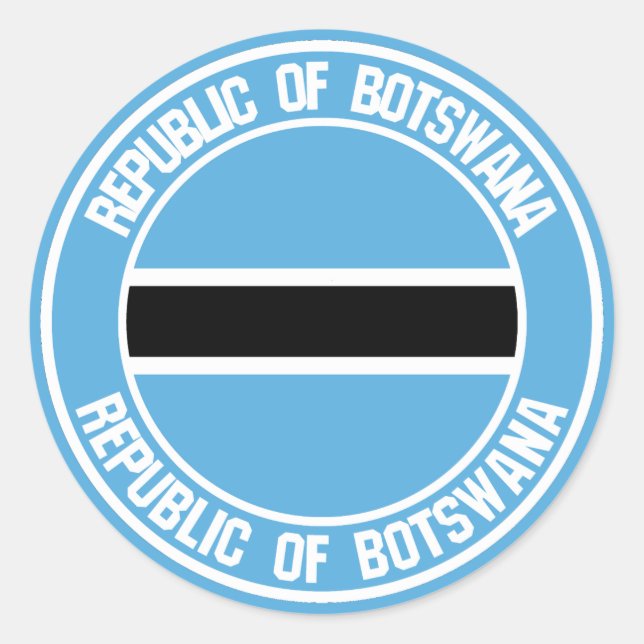 Botswana Round Emblem Classic Round Sticker (Front)