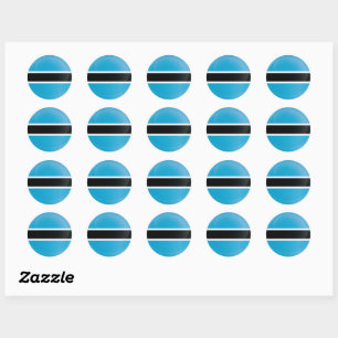 Botswana  Round Icon Flag  Classic Round Sticker