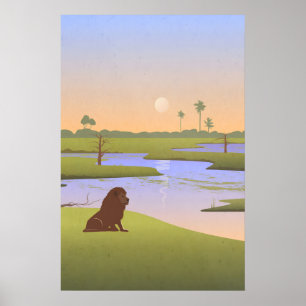 Botswana Safari Nursery Poster