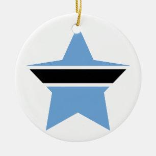 Botswana Star Ceramic Ornament