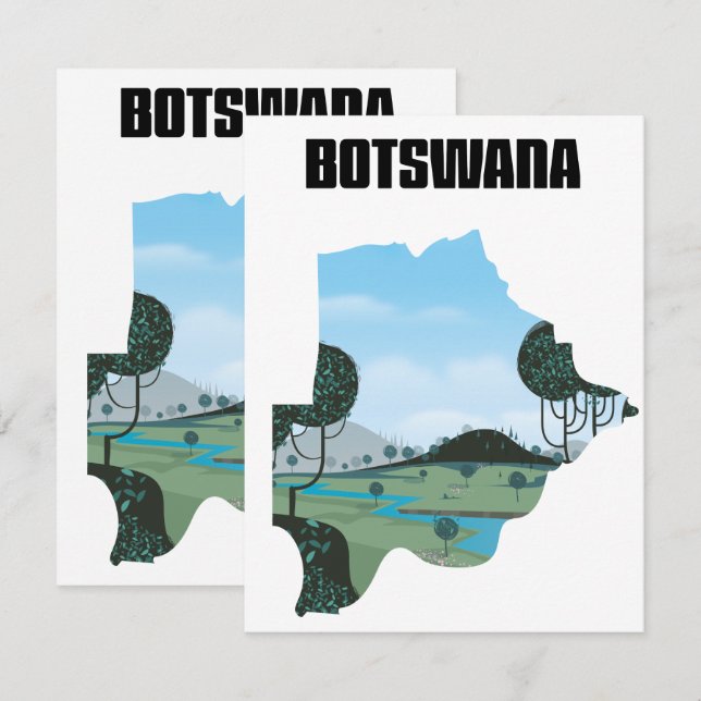 Botswana travel poster (Front/Back)