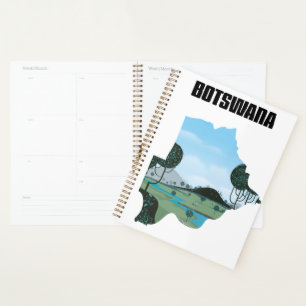 Botswana travel poster planner