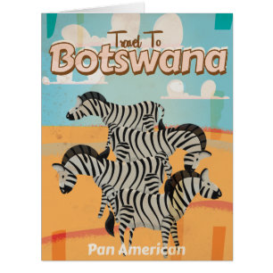 Botswana Vintage Travel Poster