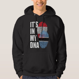 Botswanan And Austrian Mix DNA Flag Heritage Hoodie