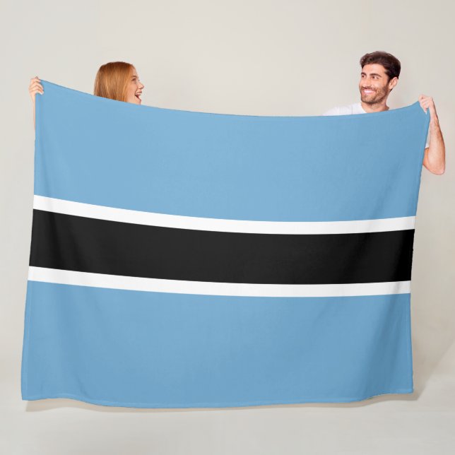 Botswanan Flag (Botswana) Fleece Blanket (In Situ)