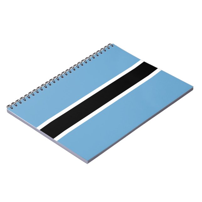 Botswanan Flag (Botswana) Notebook (Left Side)
