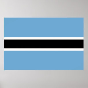 Botswanan Flag (Botswana) Poster