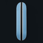 Botswanan Flag (Botswana) Skateboard<br><div class="desc">This design features the national flag of Botswana (officially known as the Republic of Botswana), which is a landlocked country in Southern Africa. Botswana is bordered by South Africa to the south and southeast; Namibia to the west and north; and Zimbabwe to the northeast. Botswana's border with Zambia to the...</div>