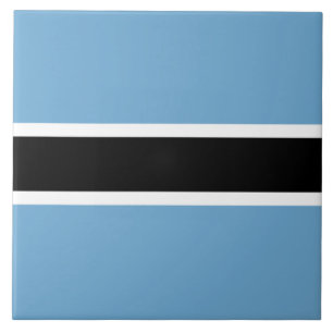 Botswanan Flag (Botswana) Tile