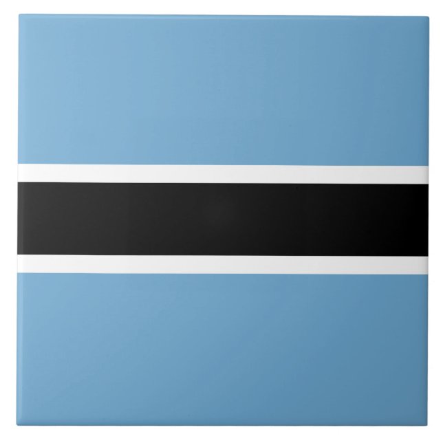 Botswanan Flag (Botswana) Tile (Front)