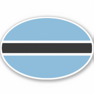 Botswanan Flag Oval