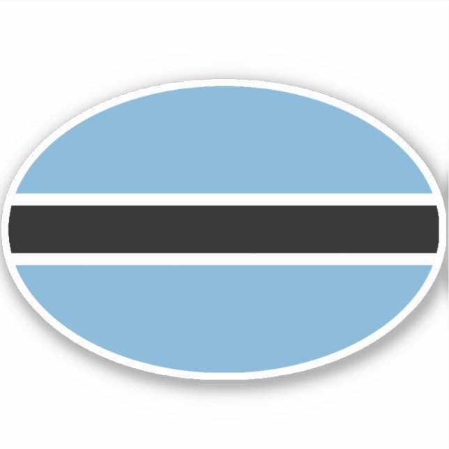 Botswanan Flag Oval (Front)