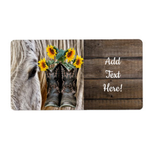 Botte de Cheval Cowboy Tournesols
