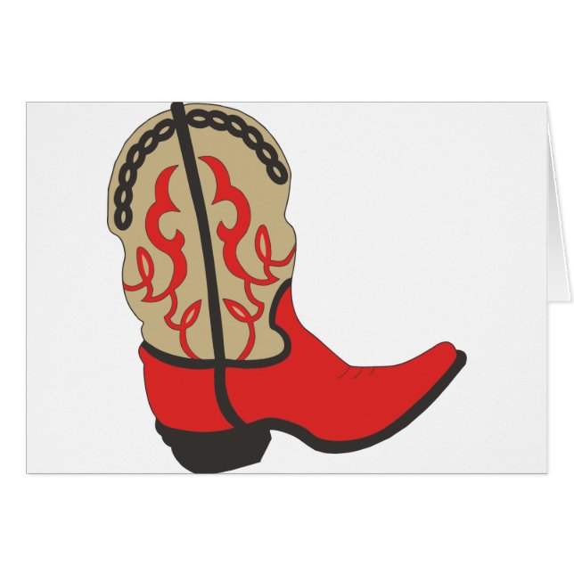 Botte de cowboy rouge (Devant horizontal)