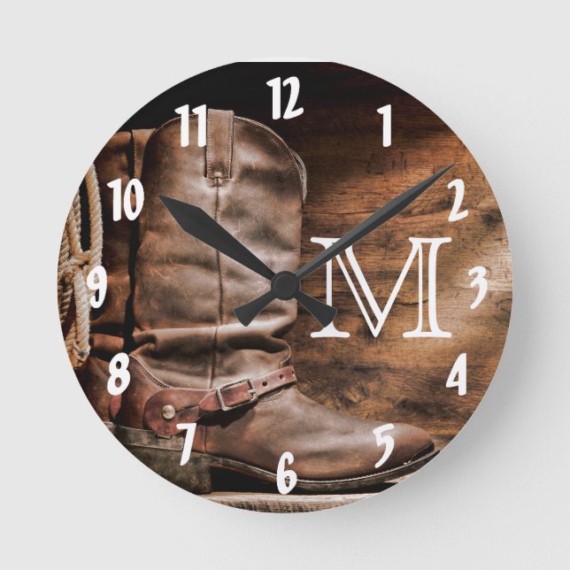 Botte de vache Boots Spur Cou Monogramme Horloge m (Recto)