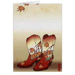 Bottes de chute avec le motif de feuille d'érable