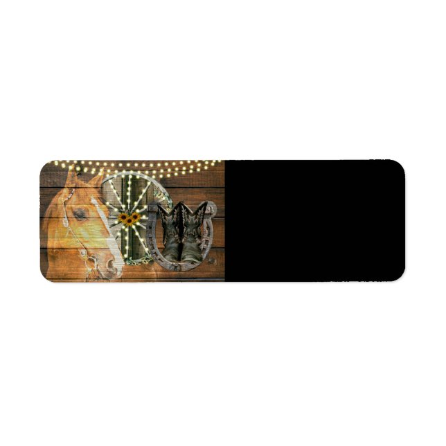 Bottes de cow-boy à roue Western Horse Horseshoe W (Devant)