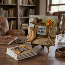 Bottes de cow-boy occidentales rustiques Carreau e