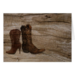 Bottes de cowboy en bois primitives de pays